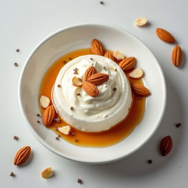 Silky Greek Yogurt Protein Pudding with Almonds