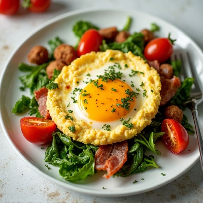 Fluffy Egg and Fresh Herb Veggie Scramble