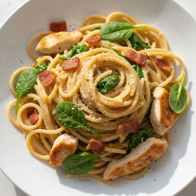 Classic Pancetta Carbonara with Egg Yolk Sauce