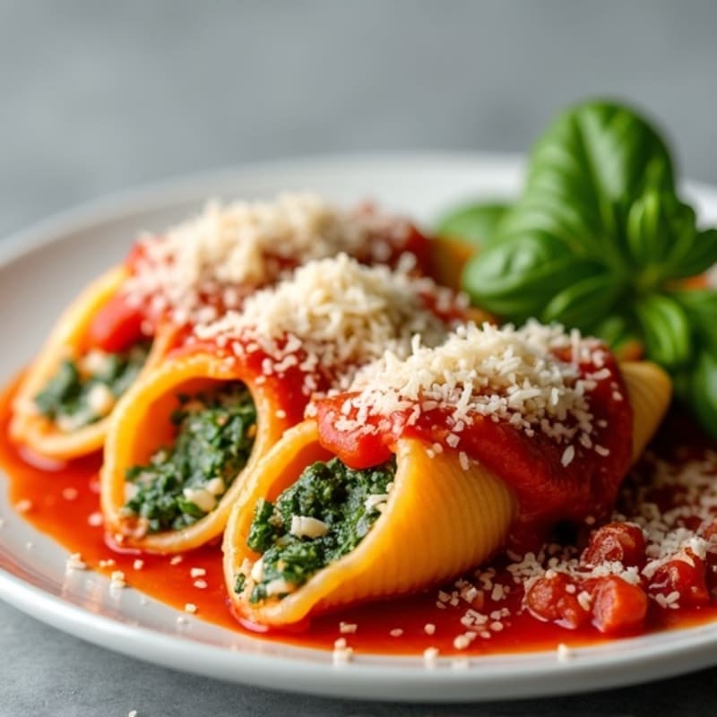 Healthy Spinach & Ricotta Stuffed Shells