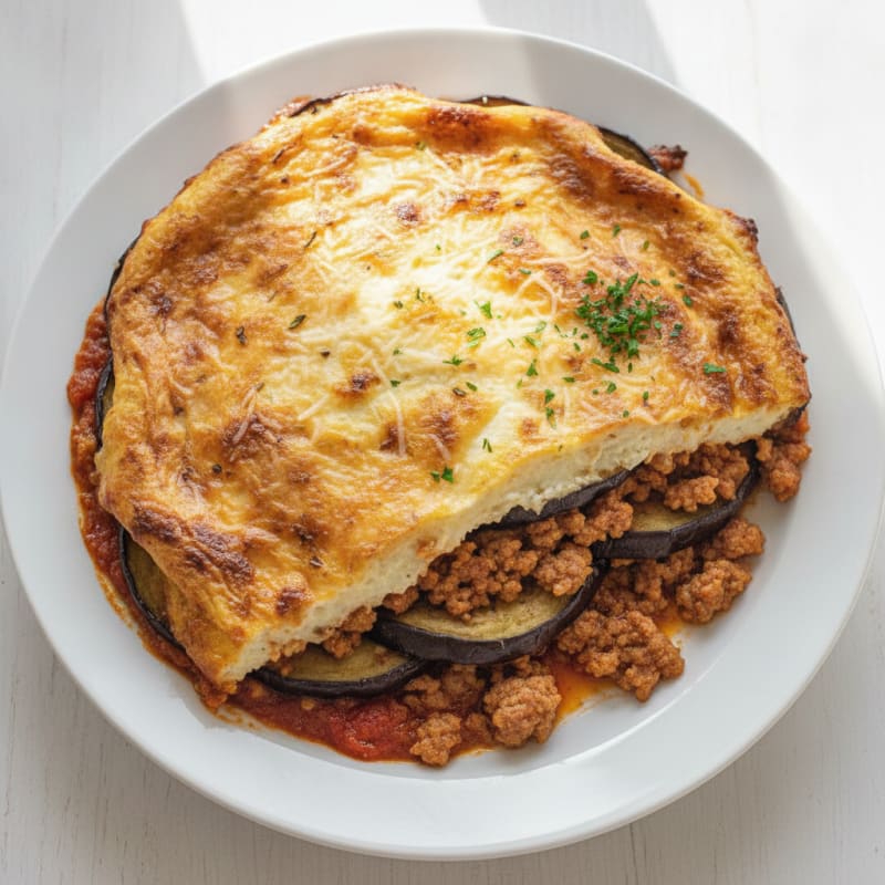 Classic Greek Lamb Moussaka Bake