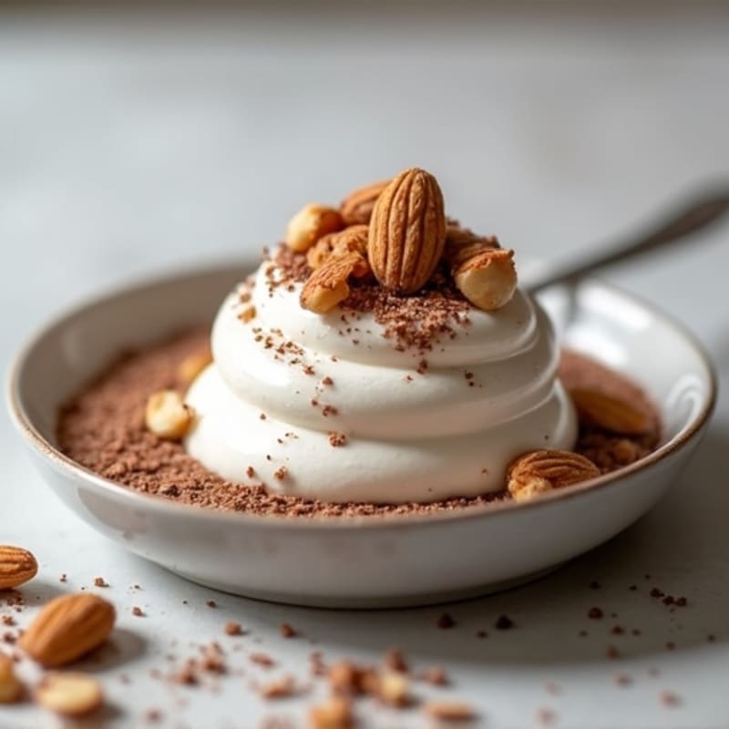 Creamy Greek Yogurt with Chocolate Protein and Toasted Almonds