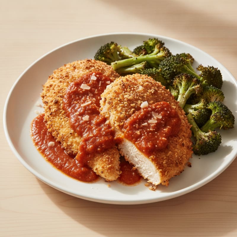 Parmesan-Crusted Chicken with Marinara Sauce
