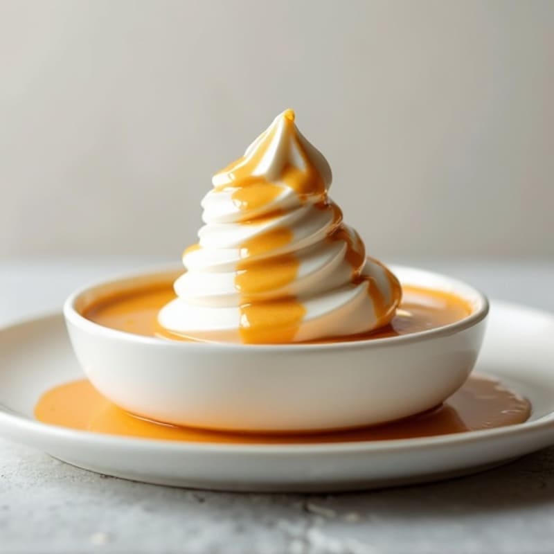 Silky Vanilla Protein Yogurt with Almond Butter Swirl