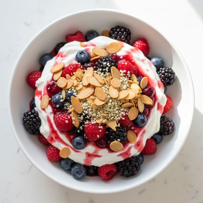Creamy Greek Yogurt Protein Parfait with Mixed Berries