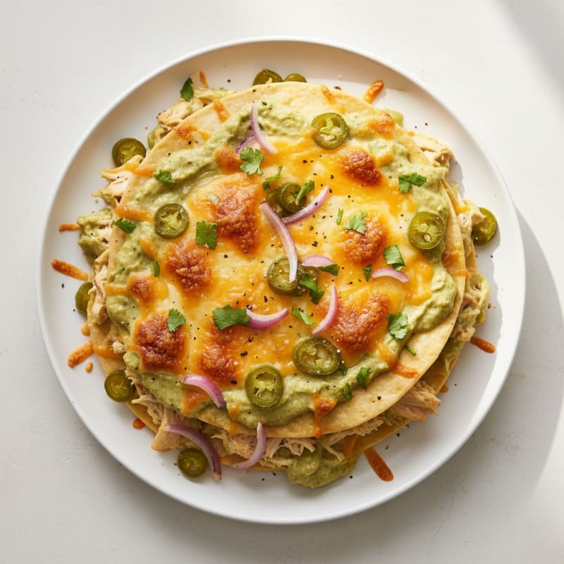 Creamy Chili Chicken Enchilada Bake