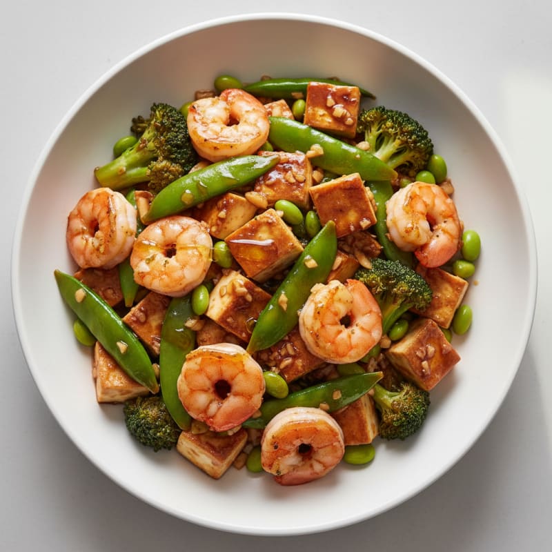 Silky Tofu Stir-Fry with Broccoli and Snap Peas