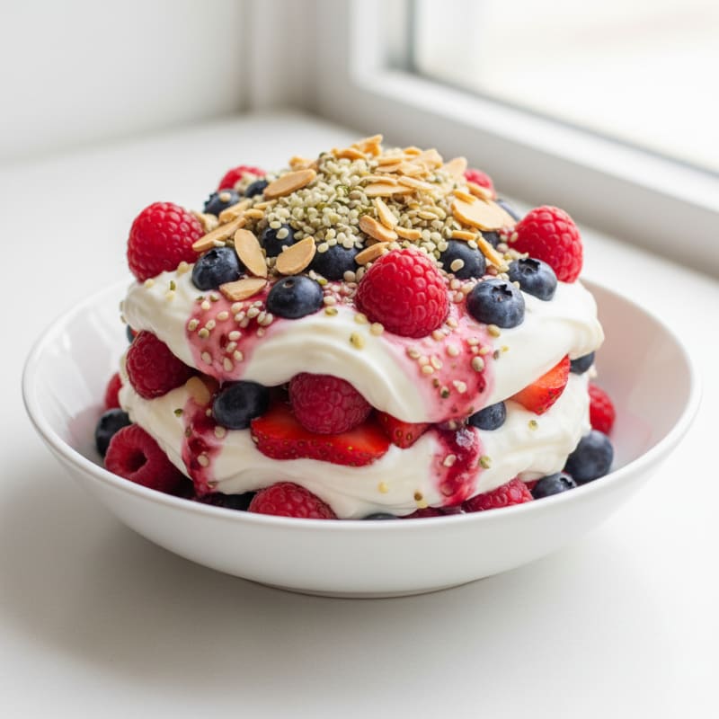 Creamy Greek Yogurt Protein Parfait with Mixed Berries