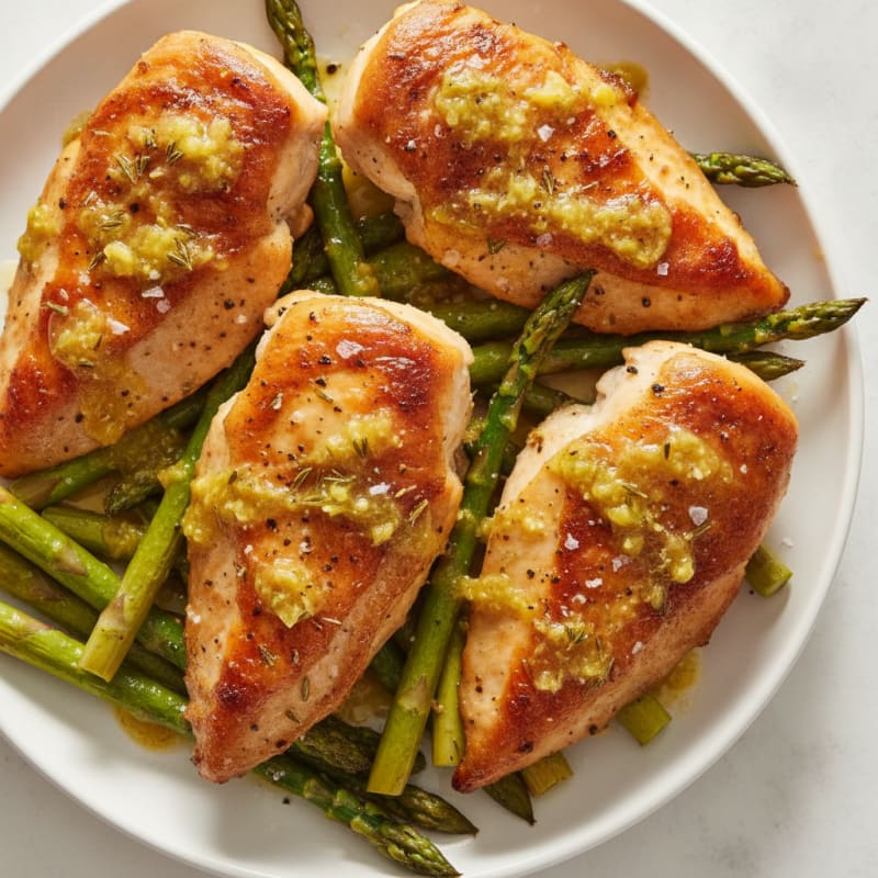 Lemon-Herb Roasted Chicken and Asparagus
