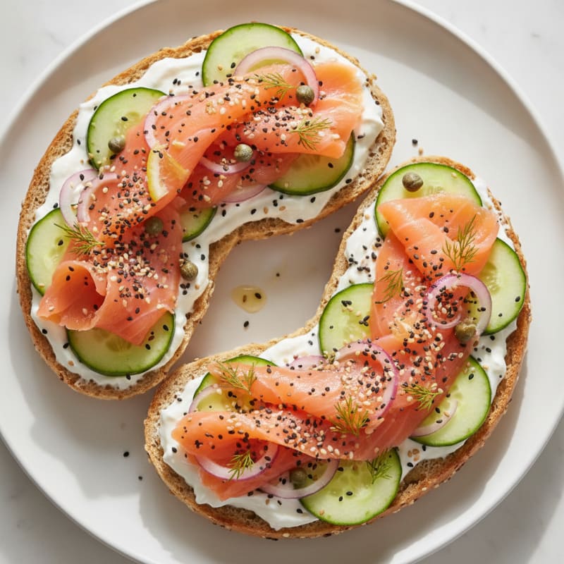 Smoked Salmon Everything Bagel