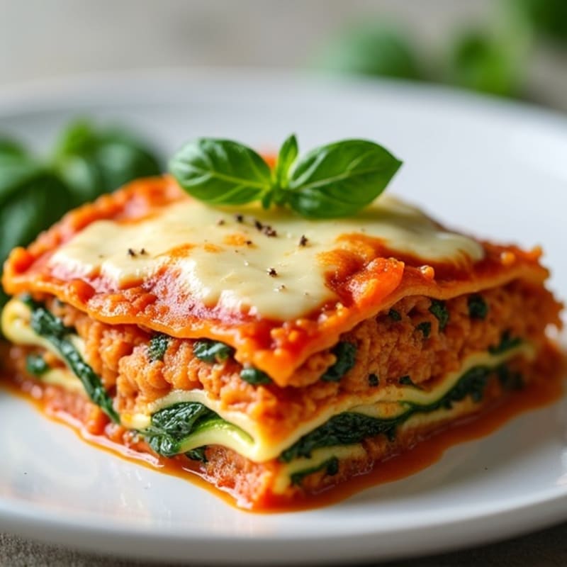 Lean Turkey and Spinach Lasagna with Zucchini