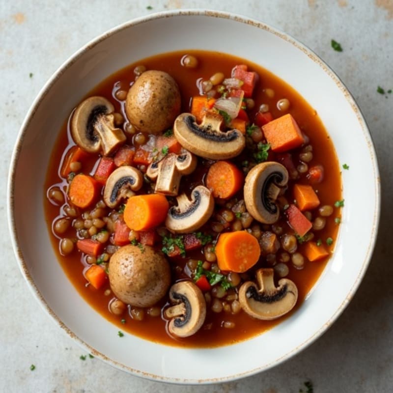 Hearty Mushroom and Vegetable Red Wine Stew