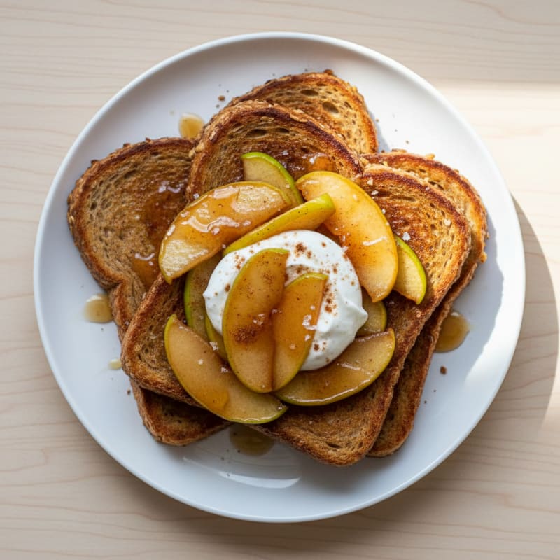 Golden Caramelized Apple Cinnamon French Toast