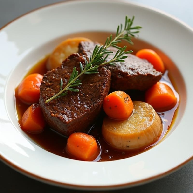 Tender Braised Beef with Hearty Root Vegetables