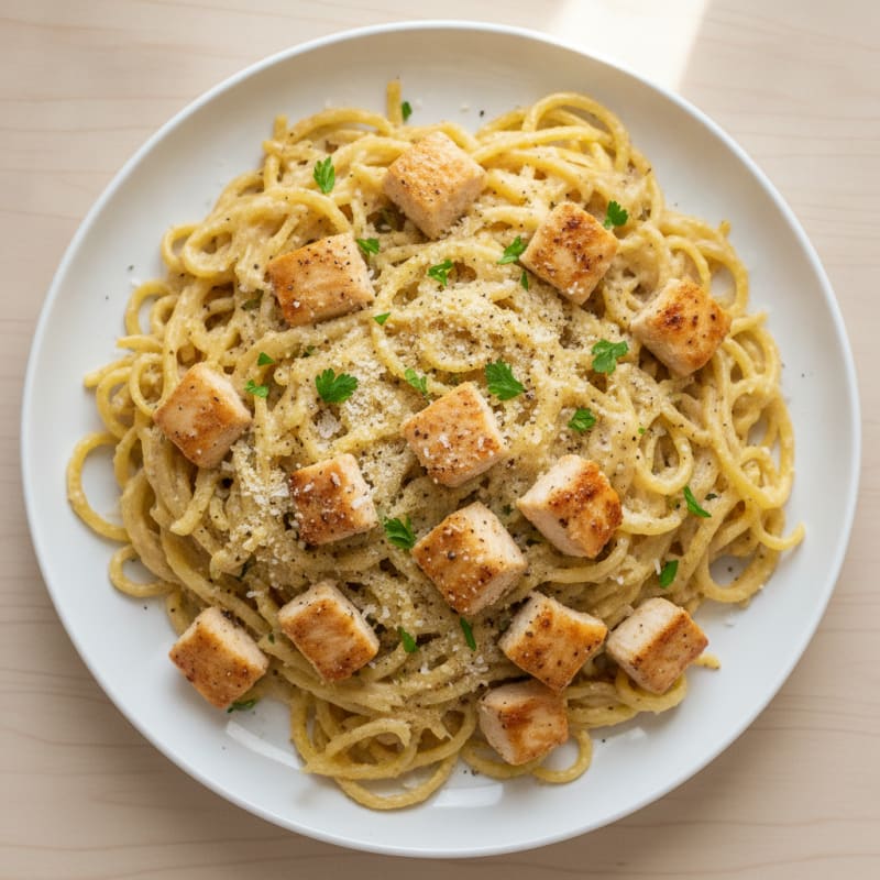 Garlic Parmesan Spaghetti Squash with Chicken