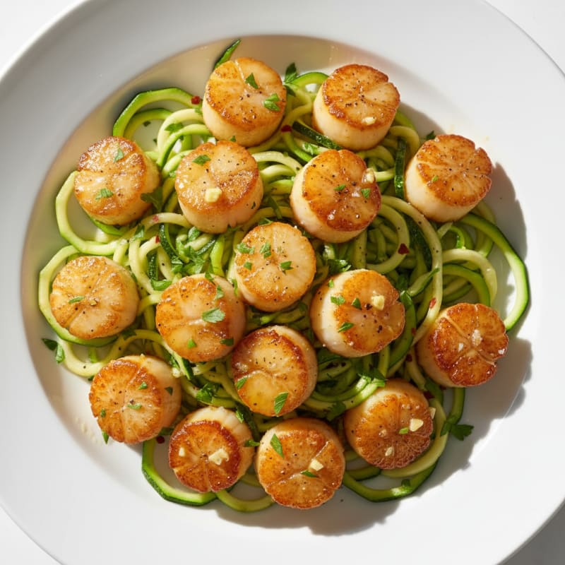 Pan-Seared Scallops with Lemon-Garlic Butter