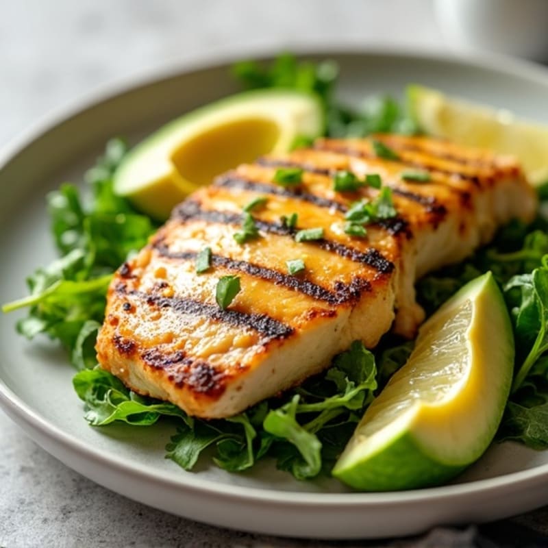Grilled Chicken Breast with Mixed Greens and Lemon Vinaigrette