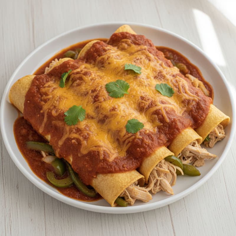 Chicken Enchiladas with Ranchero Sauce