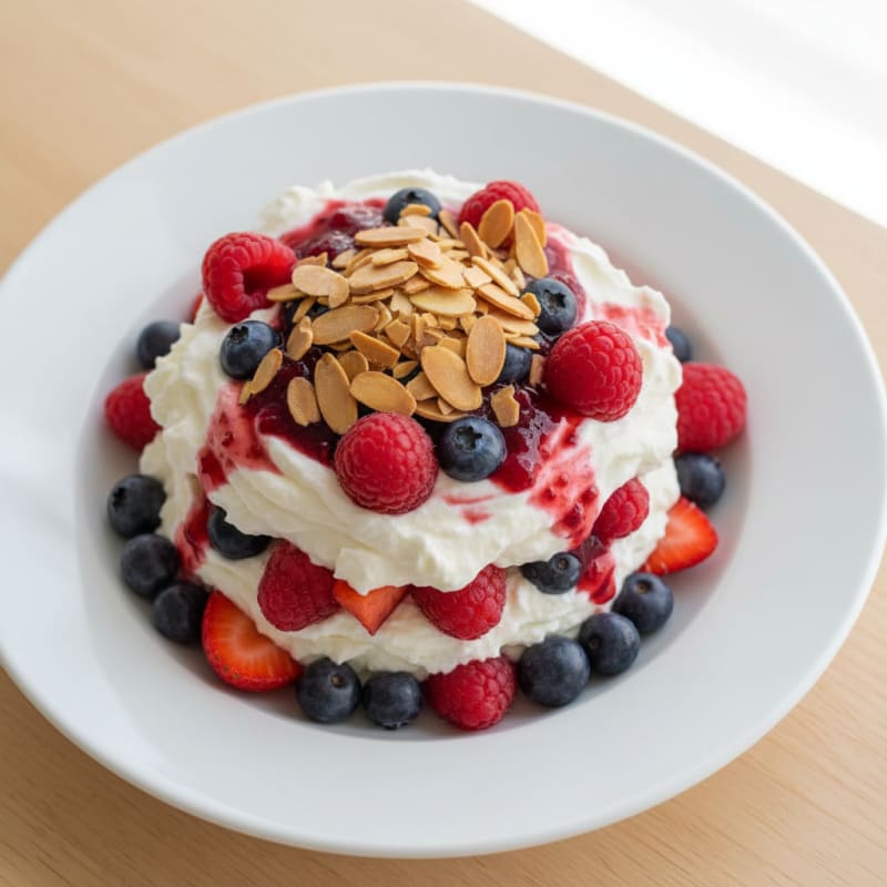 Greek Yogurt Protein Parfait with Mixed Berries