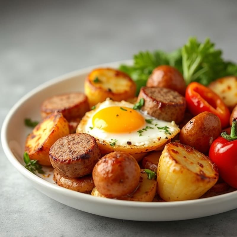 Lean Sausage and Roasted Potato Casserole