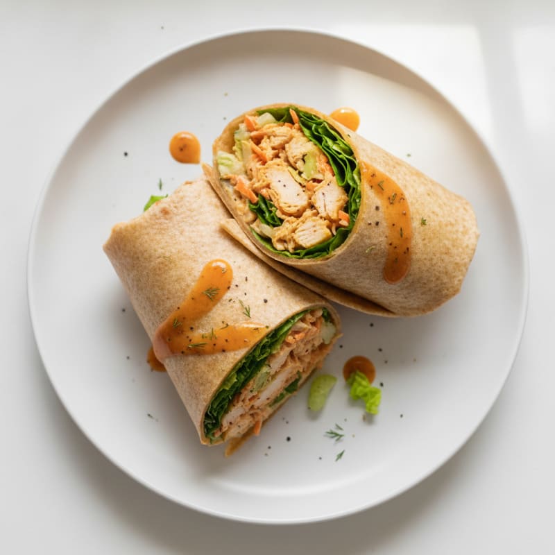Buffalo Ranch Chicken Salad Wrap
