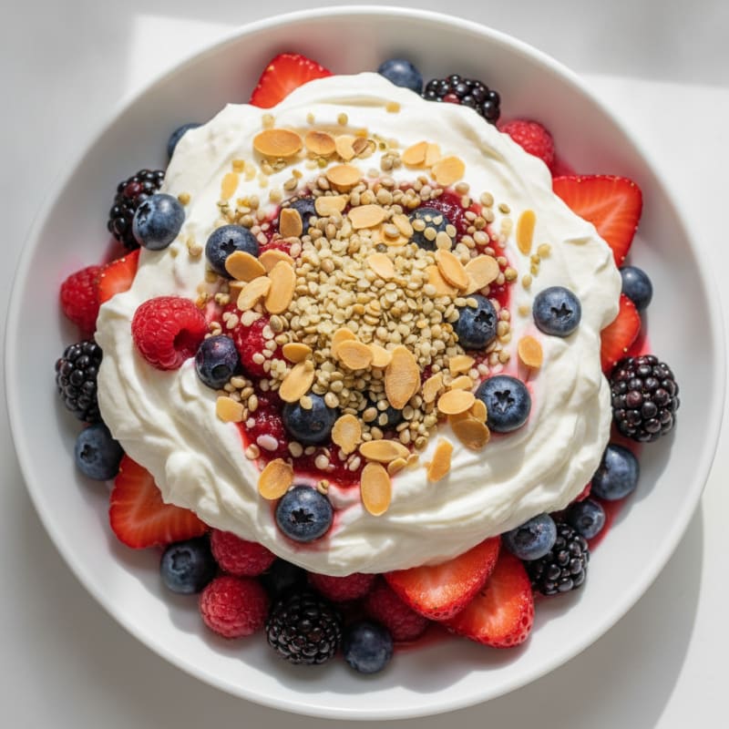 Creamy Greek Yogurt Protein Parfait with Mixed Berries