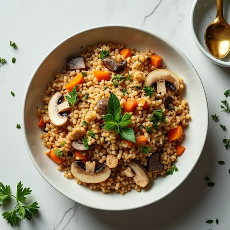 Savory Herb Mushroom Brown Rice