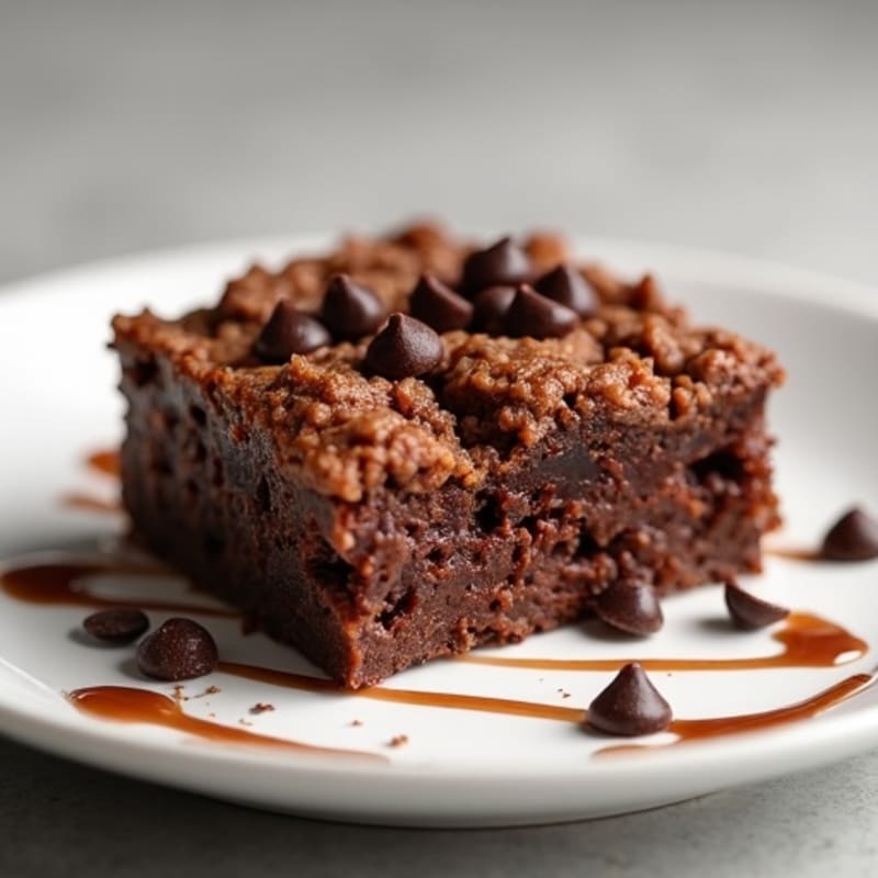 Gooey Dark Chocolate Protein Baked Oats