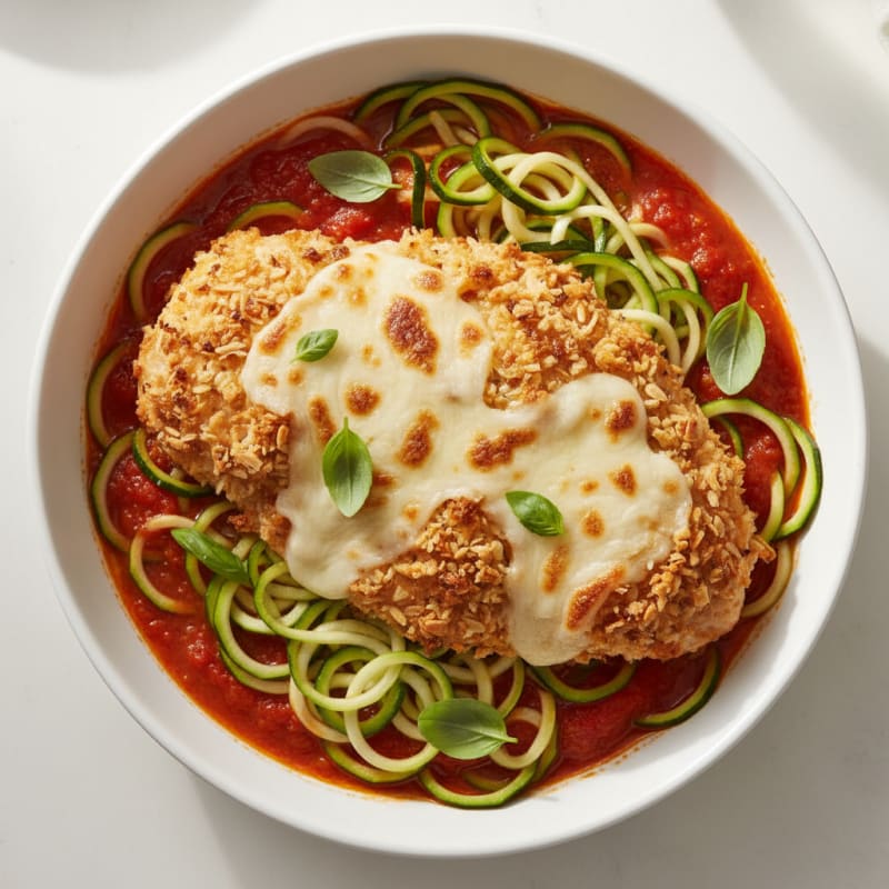 Crispy Baked Chicken Parmesan with Zesty Marinara