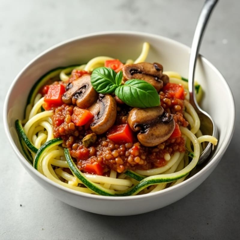 Hearty Mushroom Ragu with Zucchini Noodles