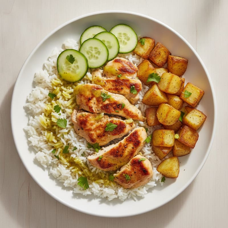 Mediterranean Chicken and Rice Power Bowl