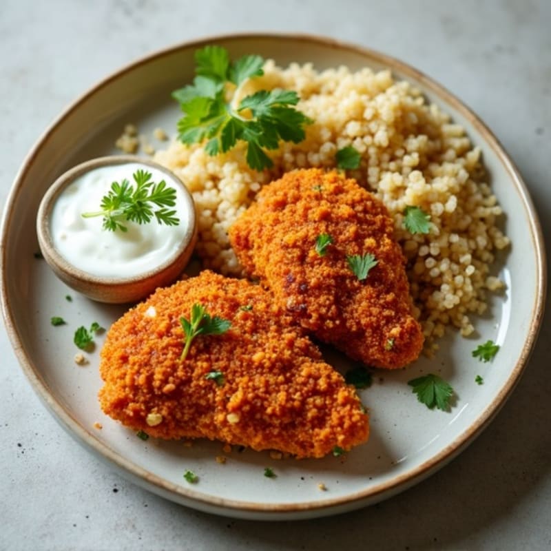 Crispy Spiced Chicken with Tangy Garlic Sauce