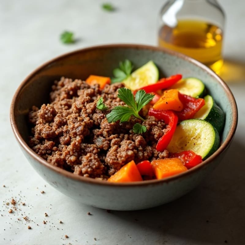Savory Ground Venison and Roasted Vegetable Bowl