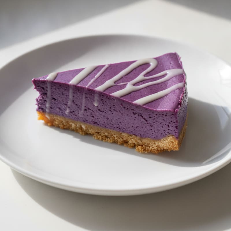 Creamy Ube Greek Yogurt Protein Cheesecake