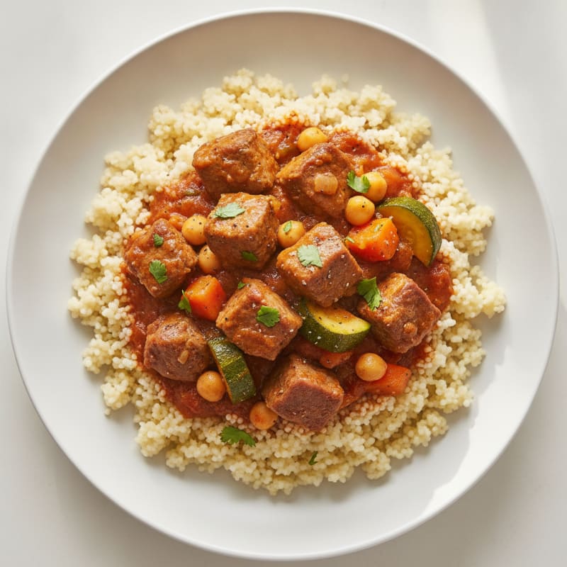 Spicy Harissa Lamb Tagine with Couscous