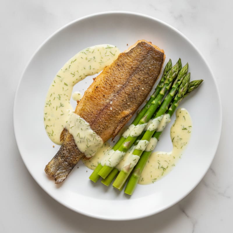Pan-Seared Trout with Lemon-Dill Sauce