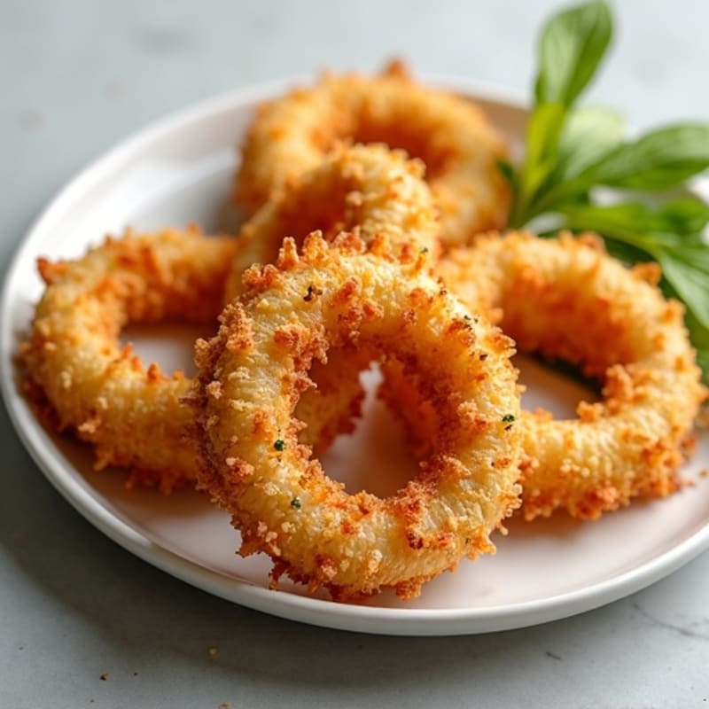 Garlic Herb Crispy Baked Onion Rings