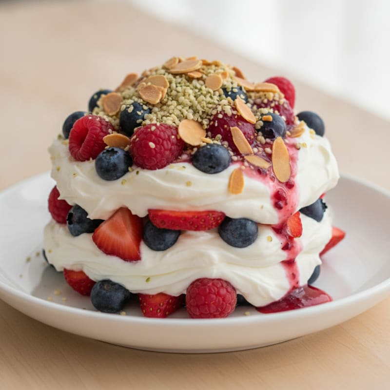Greek Yogurt Protein Parfait with Mixed Berries