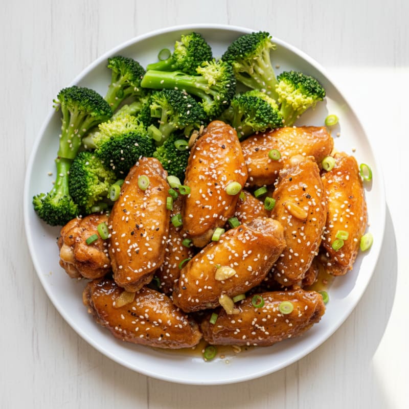 Crispy Honey-Garlic Chicken Wings