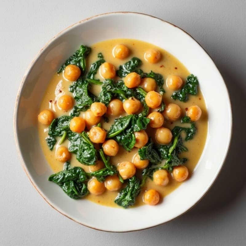 Creamy Spiced Chickpea and Spinach