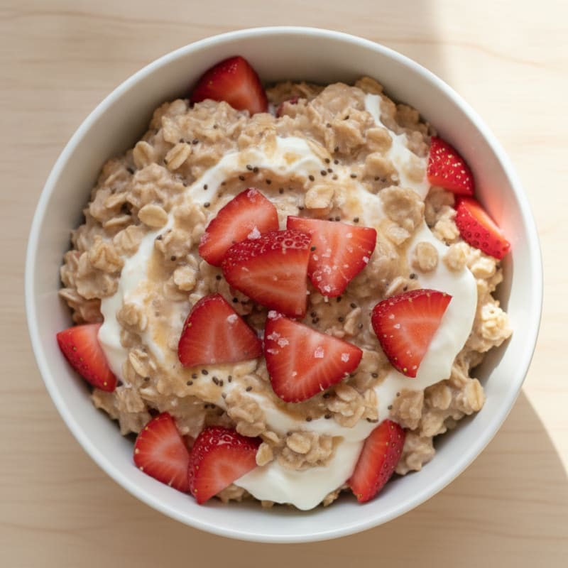 Strawberry Shortcake Overnight Oats