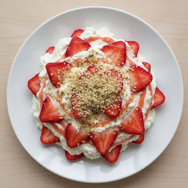 Silky Cottage Cheese and Strawberry Protein Parfait