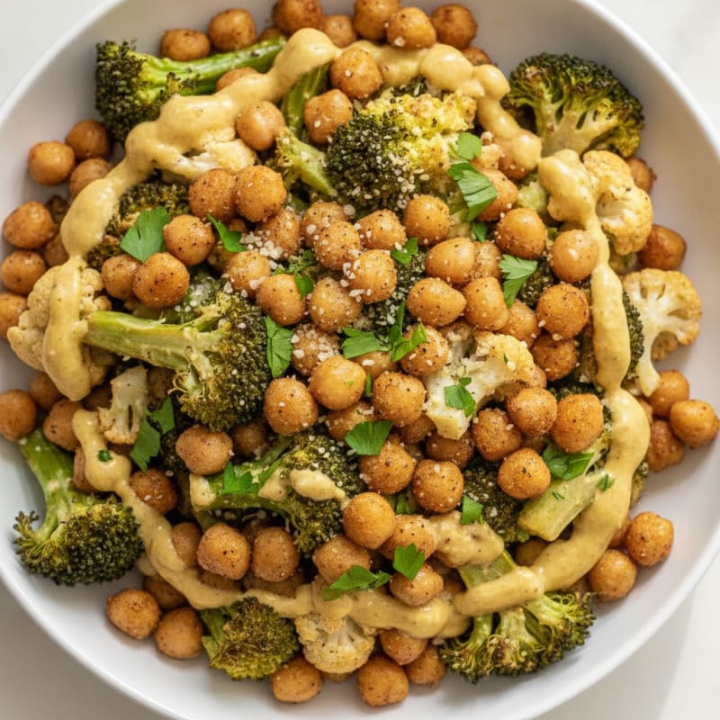 Roasted Vegetable and Chickpea Bowl