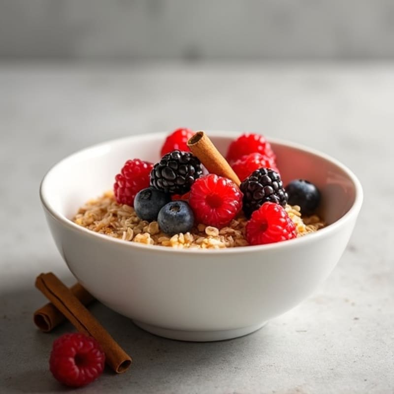 Cinnamon-Spiced Berry Protein Oats