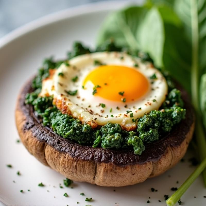 Spinach and Ricotta Stuffed Portobello Mushrooms