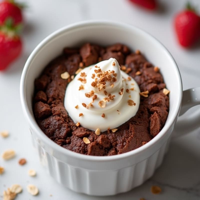 Healthy Chocolate Protein Mug Cake
