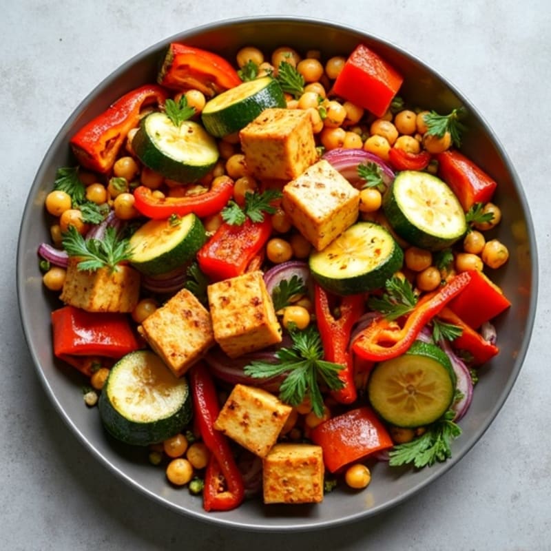 Sheet Pan Roasted Vegetables with Lemon-Herb Dressing