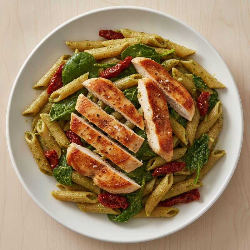 Pesto Chicken with Sundried Tomato Pasta