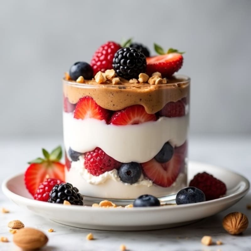 Creamy Greek Yogurt Protein Parfait with Almond Butter