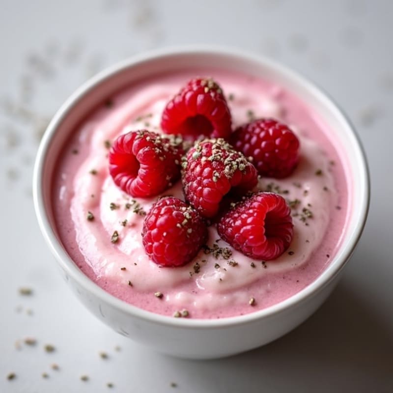 Protein-Packed Greek Yogurt Raspberry Mousse